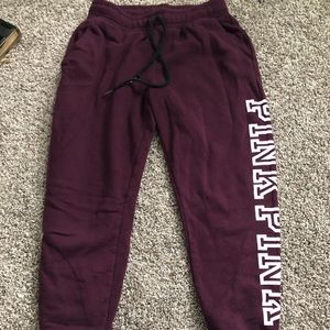 Maroon Skinny Jogger Pants